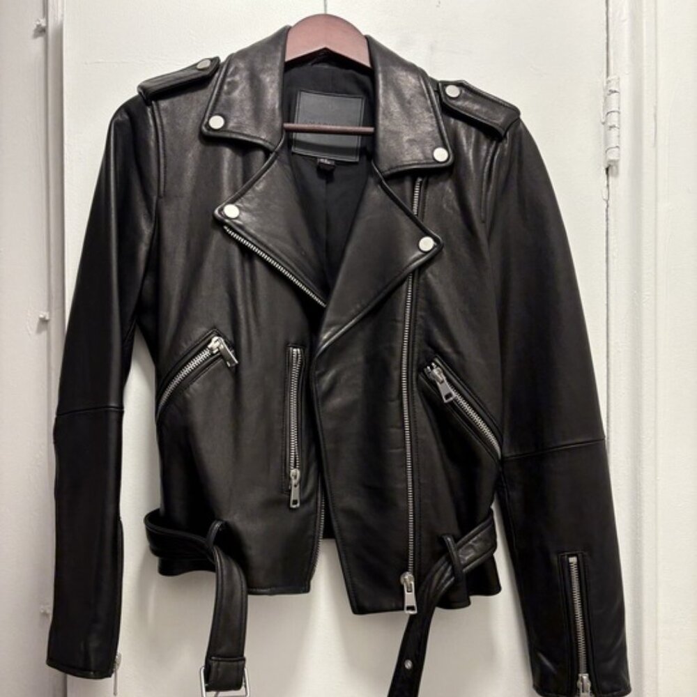 Black Leather Jacket - Amaryllis